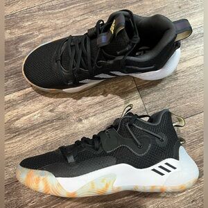 GY6416 Mens Adidas HARDEN STEPBACK 3 Black Marble Basketball Shoes